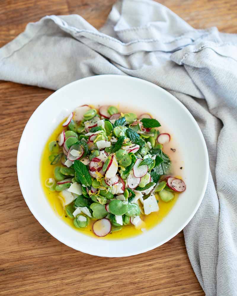 χλωρα κουκια σαλατα